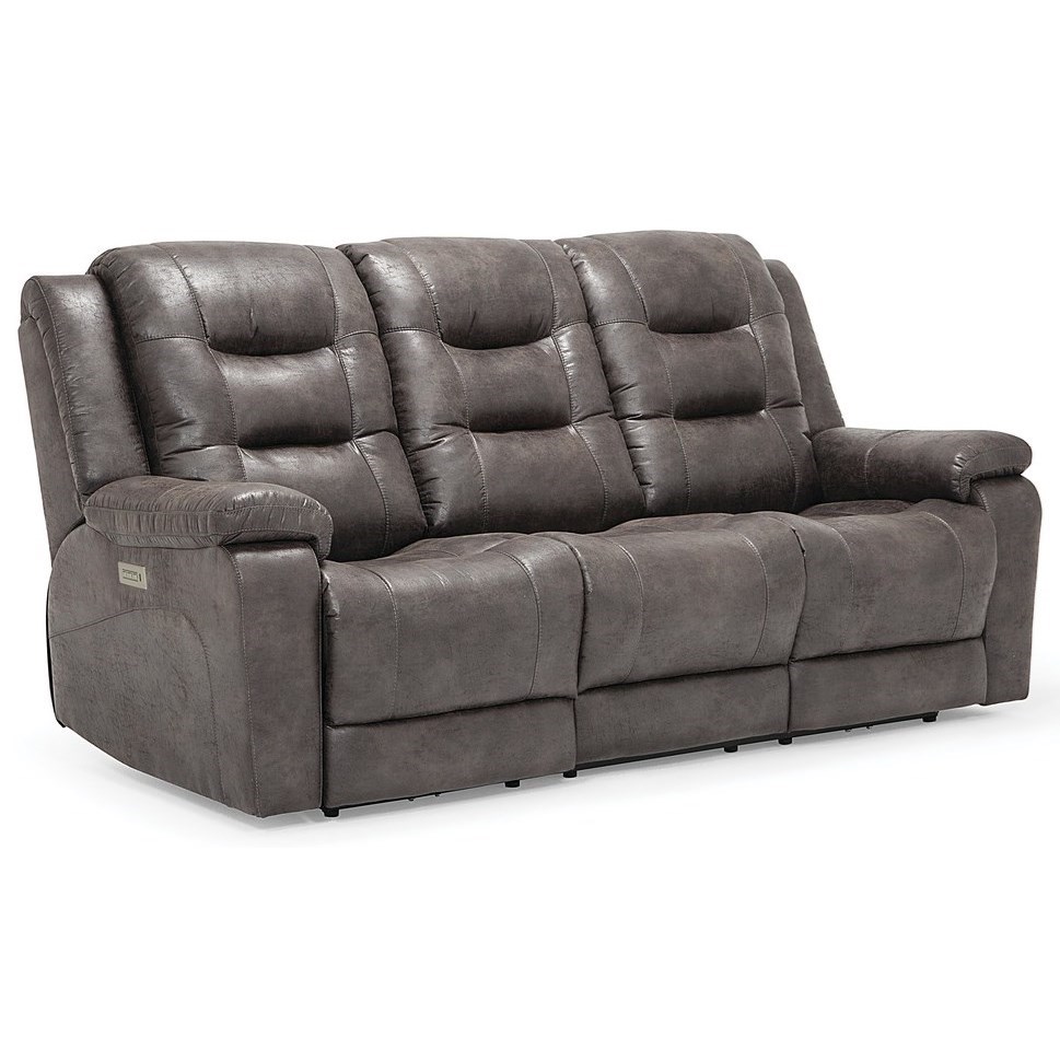 Jordan leather outlet powered recliner sofa